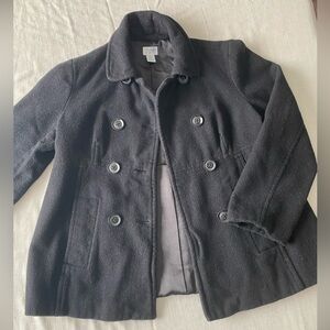 Motherhood Black Pea Coat - Double-Breasted